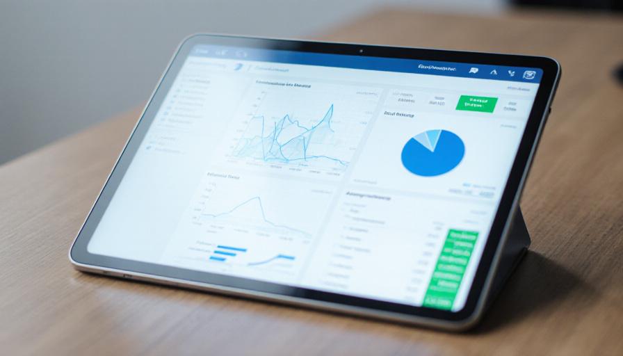 Interfaccia di una dashboard che evidenzia anomalie predittive con grafici a linee e icone di allerta